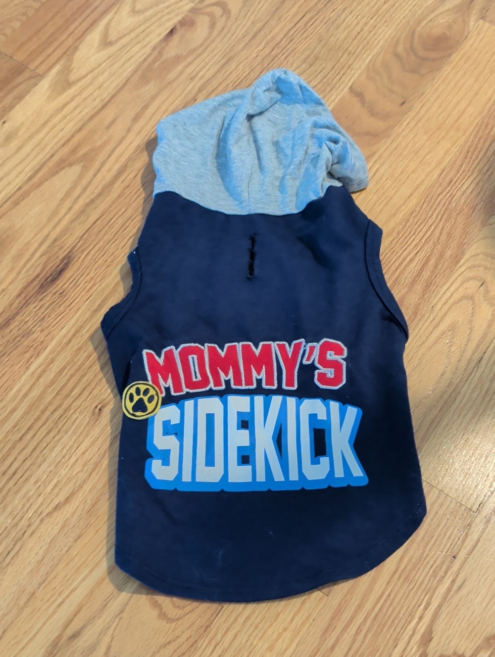 Mommy's Sidekick Navy & Gray Puppy Outfit